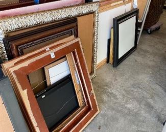 Extra large frames in garage