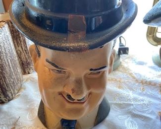 Laurel of Laurel & Hardy Whiskey Decanter set by Ezra Brooks