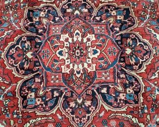 Center medallion of the dining room rug.