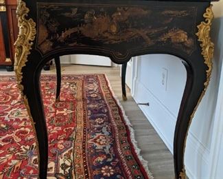 The other side view of the French Chinoiserie desk.