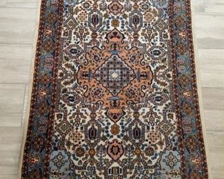 Vintage hand-woven Persian Kashan rug, Measures 3' 1" x 5' 1".