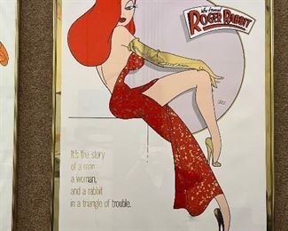 Rodger Rabbit Poster, metallic foil