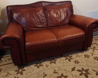 Leather loverseat