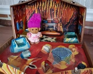 Vintage Troll House, with doll
