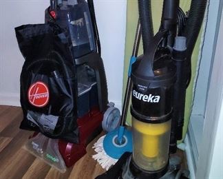 Hoover carpet cleaner and Eureka vacuum