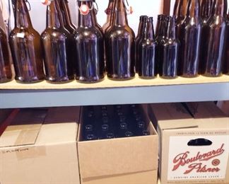 Beer brewing glass bottles