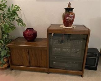 Stereo cabinet with album and component storage
