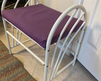 80's style tubular metal bench