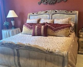 Gorgeous king size bed (bedding not available)