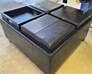 Large black ottoman with great storage