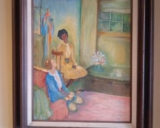 Painting unknown artist. $95