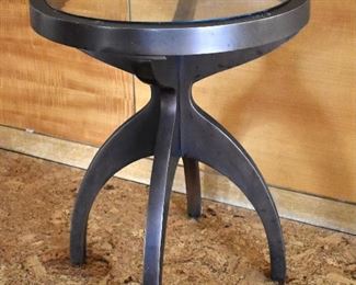 Glass and metal side table