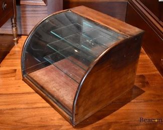 Glass and wood display case