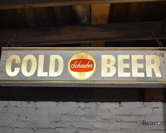 Lighted Schaefer beer sign