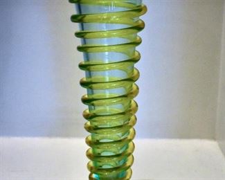 Signed art glass vase