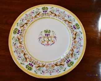 Set of 8 Shenango china dinner plates.