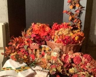 Decorative Faux Floral in Fall Colors