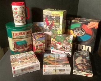 Games Lincoln Logs and Puzzles