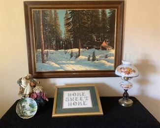 Hurricane Lamp and Winter Retreat Picture by Bruce Mitchell