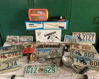 License Plates and Vintage Items