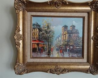 PARIS AT NIGHT - OIL PAINTING