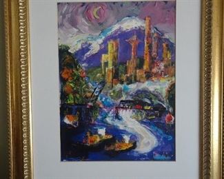 SEATTLE WASHINGTON OIL PAINTING 