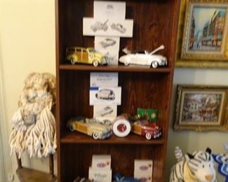 STUDIO 56 CARS IN ORIGINAL BOXES.  BOOKCASE ALSO FOR SALE