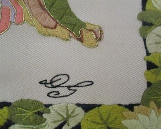 SIGNED NEEDLEPOINT BY DORIS GLANZ