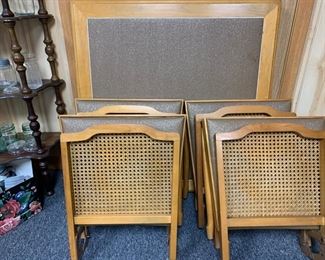 Mid-century  leg-o-matic card table and chairs