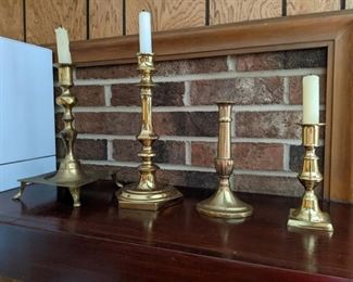 Assorted Brass Candlesticks