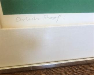 Man Ray artist proof, signed piece.  1969.  "Untitled I".  $2250