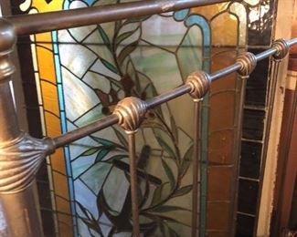 Antique Twin Bed wBrass Rails