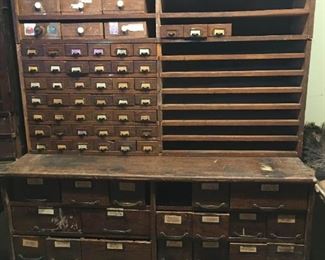 Vintage Apothecary Filing Drawers 3 Piece