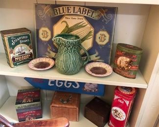 vintage POttery Tins