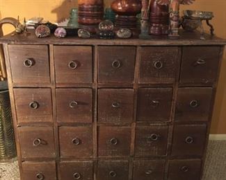 Vintage 20 drawer Apothecary Style Cabinet