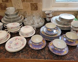 Plates, soup bowls, cups and saucers, etc