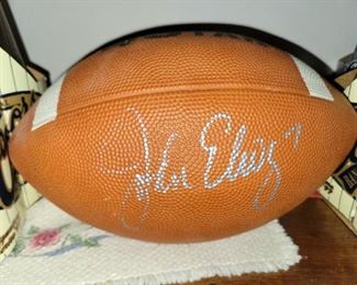 John Elway signed football