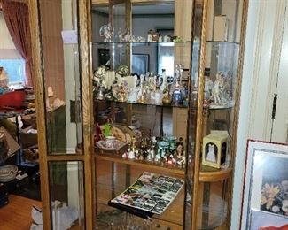 Curio Cabinet full of fun knick knacks (Cabinet not for sale)