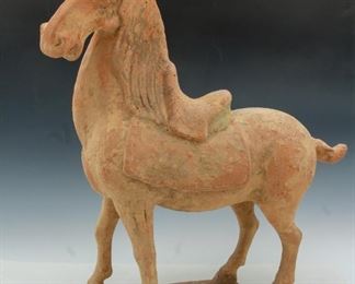 Antique Red Pottery Chinese Horse