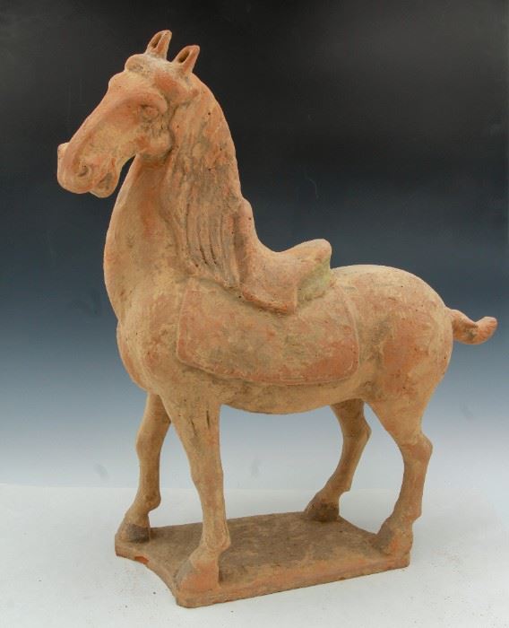 Antique Red Pottery Chinese Horse