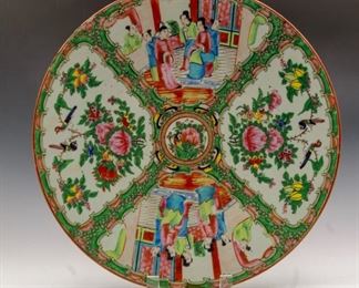 Antique Chinese Charger In Famille Rose Hand Painted