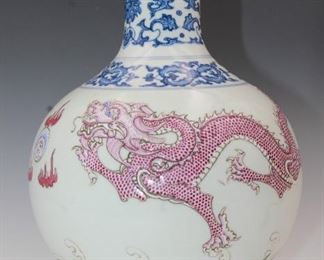 Beautiful Hand Painted Vase With Dragon