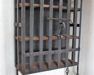 Fabulous Primitive Style  Iron Cabinet -Perfect For Wine