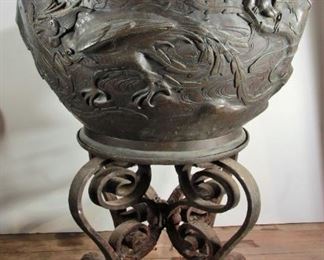 Massive 19th Century Bronze Planter