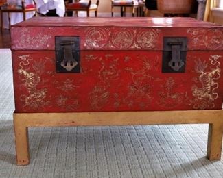Asian Leather Trunk 