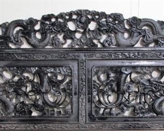 Antique  Wood Carved Dragons 