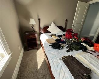 Full bed and night stand