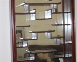Rosewood hanging wall curio.