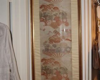 Framed silk.