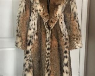 Full length Canadian lynx coat